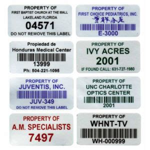 asset inventory labels